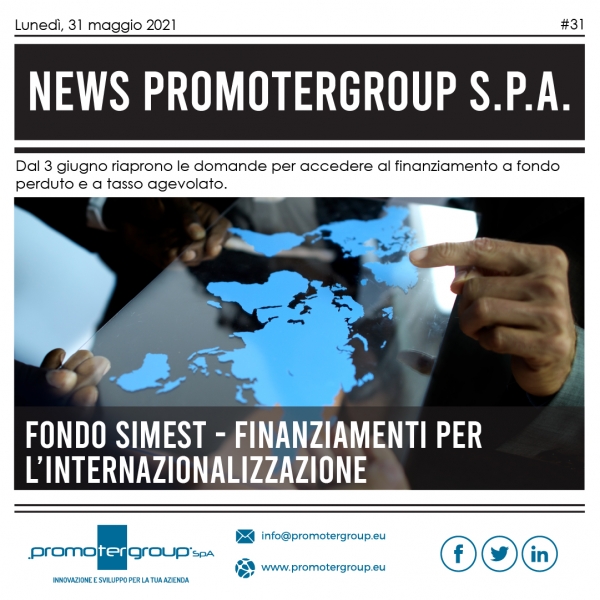 FONDO SIMEST &ndash; FINANZIAMENTI PER L&rsquo;INTERNAZIONALIZZAZIONE
