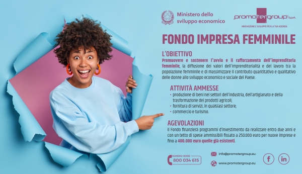 IMPRENDITORIA FEMMINILE: 400 MILIONI PREVISTI DAL PNRR