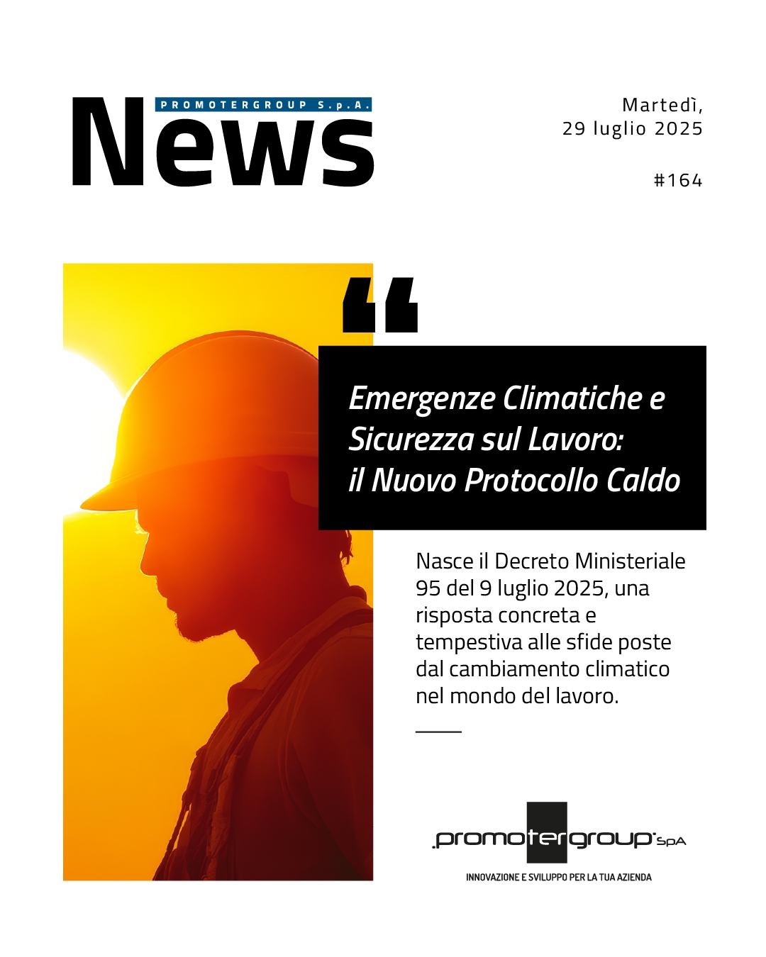 EMERGENZE CLIMATICHE E SICUREZZA SUL LAVORO: IL NUOVO PROTOCOLLO CALDO